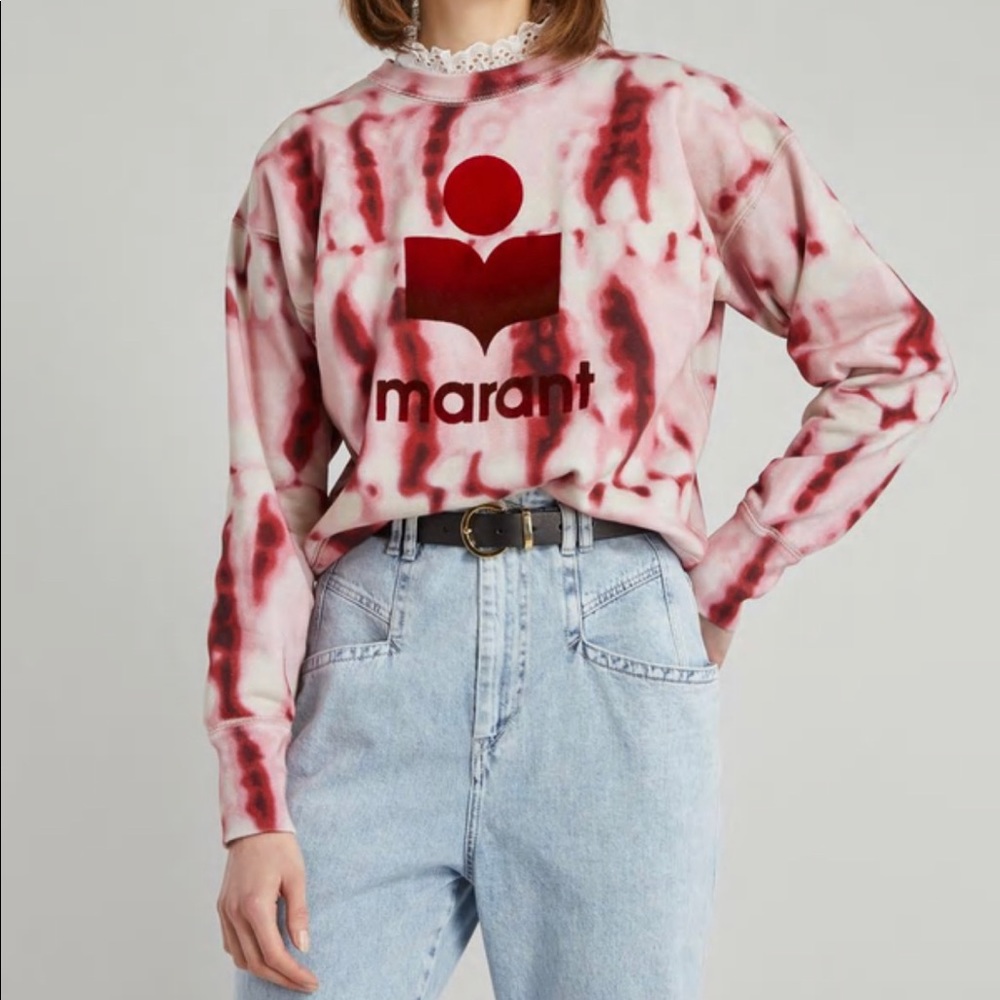 Isabel Marant Etoile Mobyli Tie-Dye Logo Sweatshirt